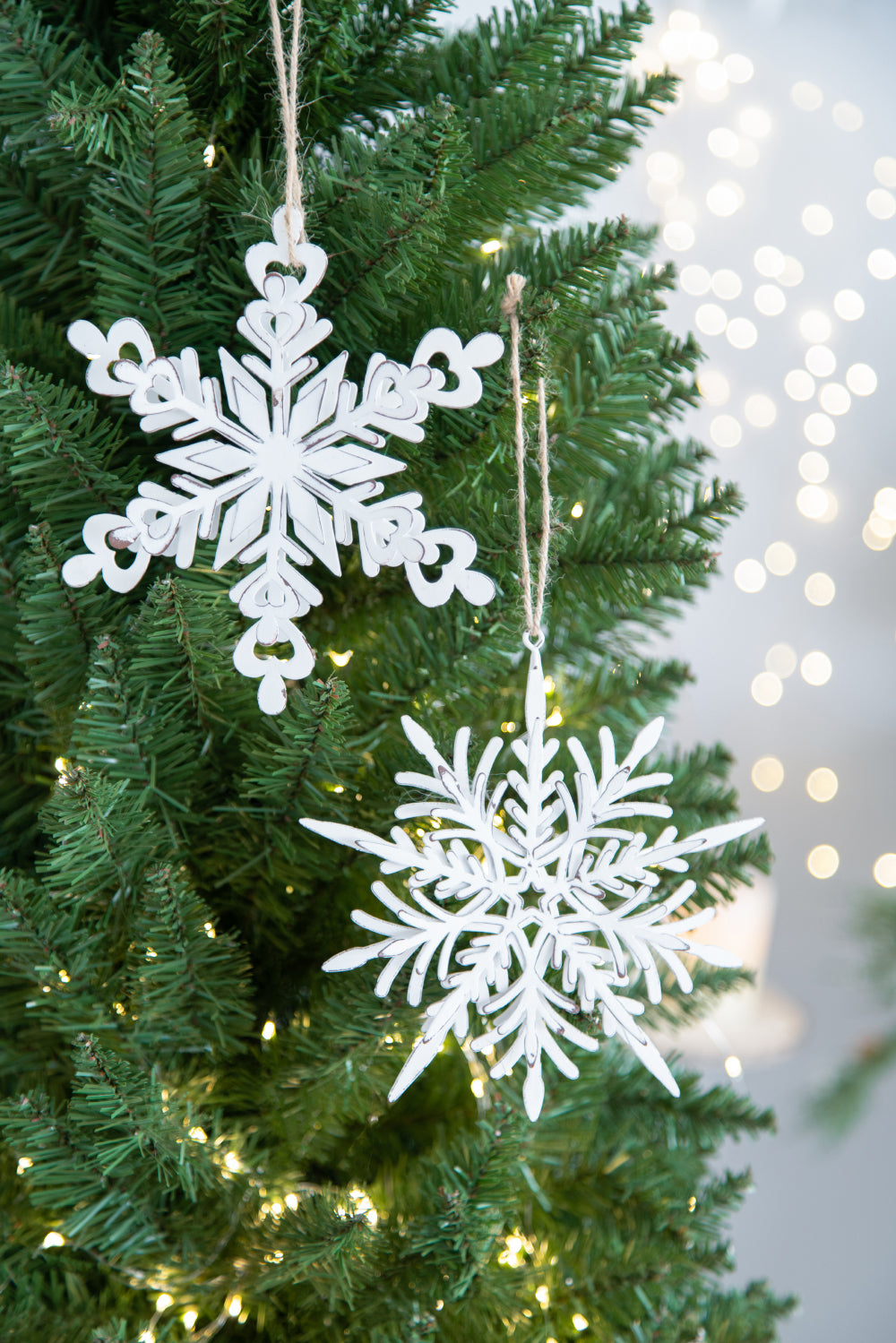 Iron Snowflake Christmas Ornament Hangers Set of 6