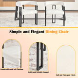 Set of 2 Foam Dining Chair Beige