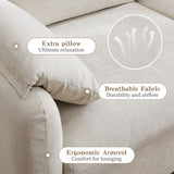 60" Down Filled Minimalist Sofa, Multiple Colors
