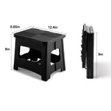 Folding Step Stool - Non-Slip - Black - 9" - 300 lb Capacity