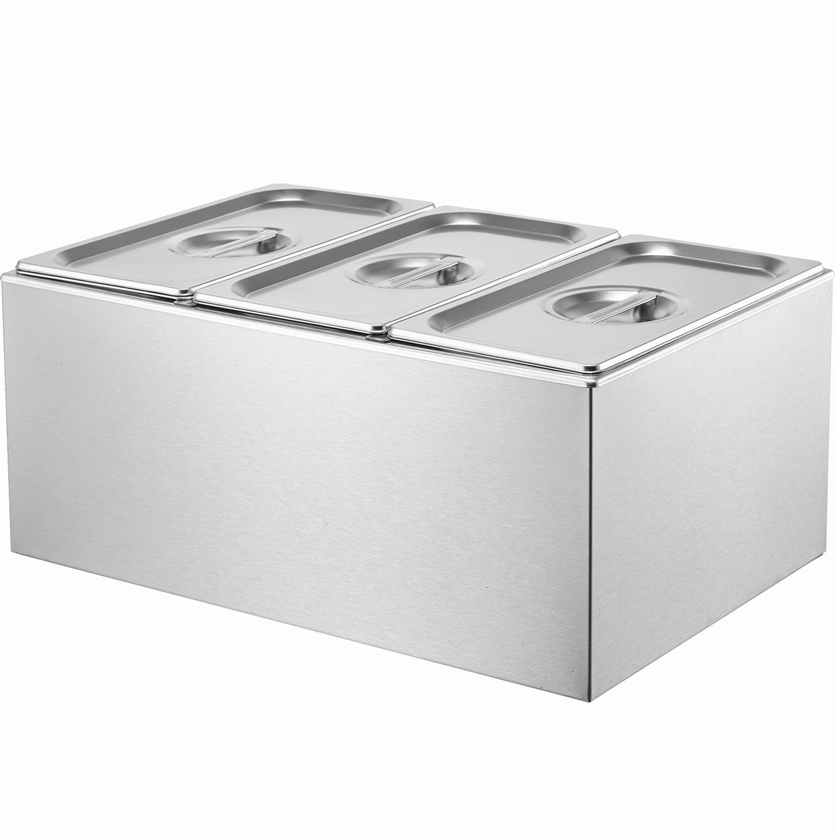 3-Pan Commercial Food Warmer, 17.4QT Electric Steam Table, 1200W Professional Co