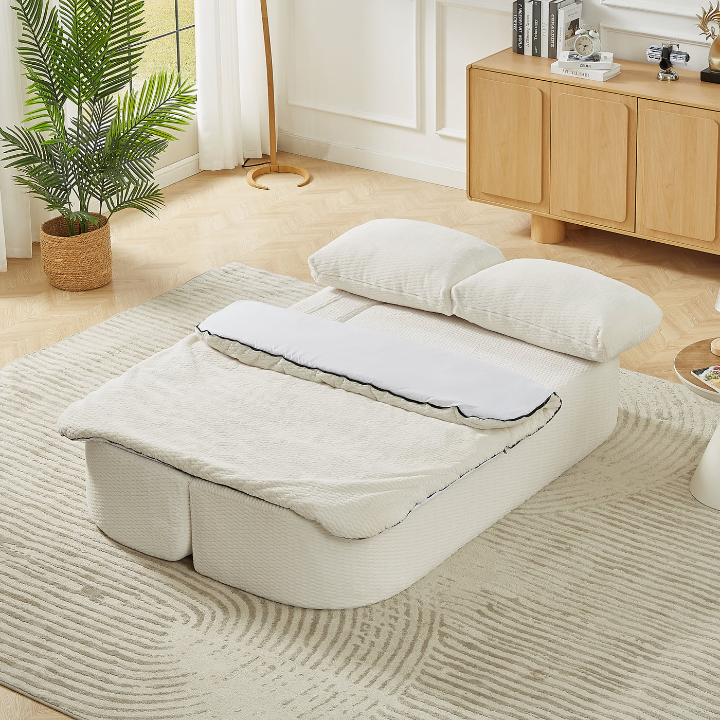 Modern Folding Futon Sofa Bed with Foam Compression