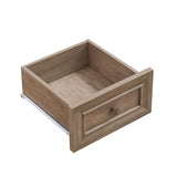 TV Stand Farmhouse Fireplace Gray MDF Roman Column LED Fits 80 In TV