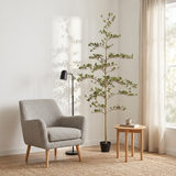 6ft Artificial Olive Tree, Realistic Faux Potted Plant in Black Pot, Indoor & Co