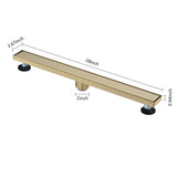 28" Linear Shower Drain 304 Stainless Steel with Hair Strainer