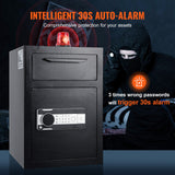 2.5 Cub Depository Safe, Deposit Safe with Drop Slot, Electronic Code Lock