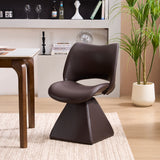 Metal Accent Chair Swivel Dark Brown