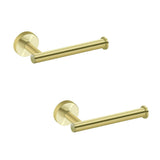 2 Pack Stainless Steel Toilet Paper Holder Wall Mount Brushed Gold