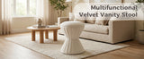 Multifunction Velvet Ottoman, Upholstered Vanity Stool Chair