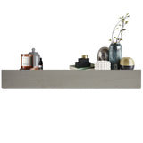60" Fir Wood Floating Shelf Fireplace Mantel Grey Solid Wood