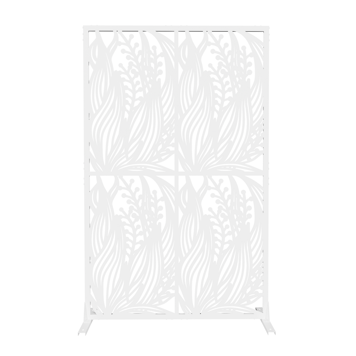 Metal Privacy Screens W3.8Ft X H6Ft Outdoor and Indoor Divider with Free Standin