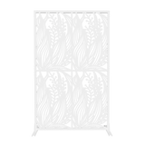 Metal Privacy Screens W3.8Ft X H6Ft Outdoor and Indoor Divider with Free Standin