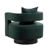 Boucle Accent Chair Swivel Green
