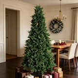 6.5 FT Slim Realistic PE/PVC Hybrid Christmas Tree, 38.18' Artificial Xmas Tree