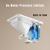 Square Smart Toilet with Built-in Tank for Bathroom, Remote Control