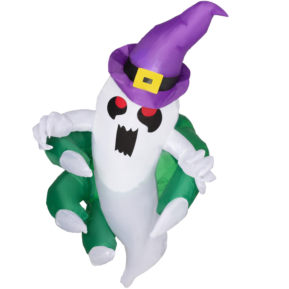 Outsunny 4ft Inflatable Halloween Decoration, Lighted Window Sticker Ghost in Ha