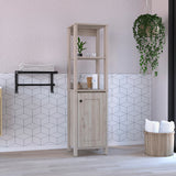 Linen Storage Cabinet - Single Door - Two Open Shelves