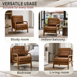 Wood Accent Chair Light Brown