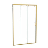 48"W× 76"H Triple Bypass Sliding Shower Door With 5/16 In. (8mm) Clear Glass