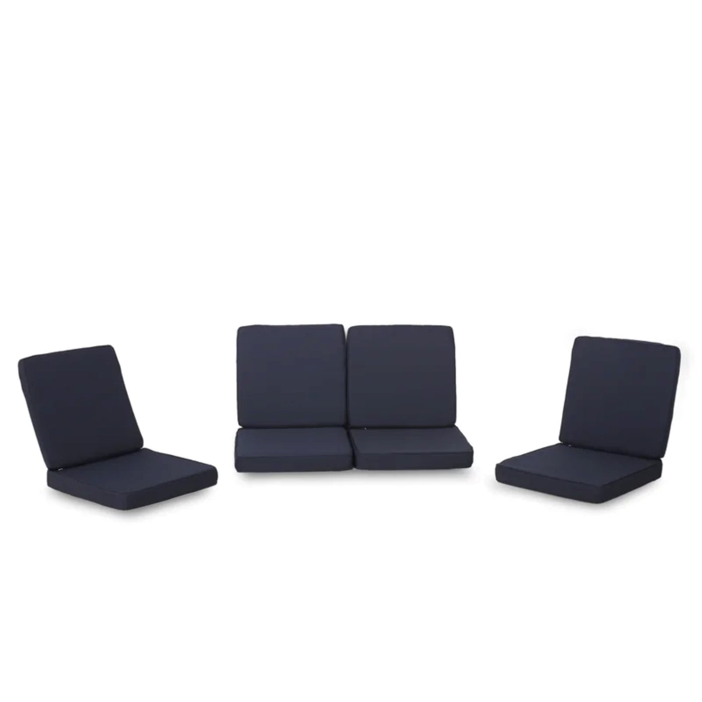 Navy Club Chair Cushion Set, 4 Pieces