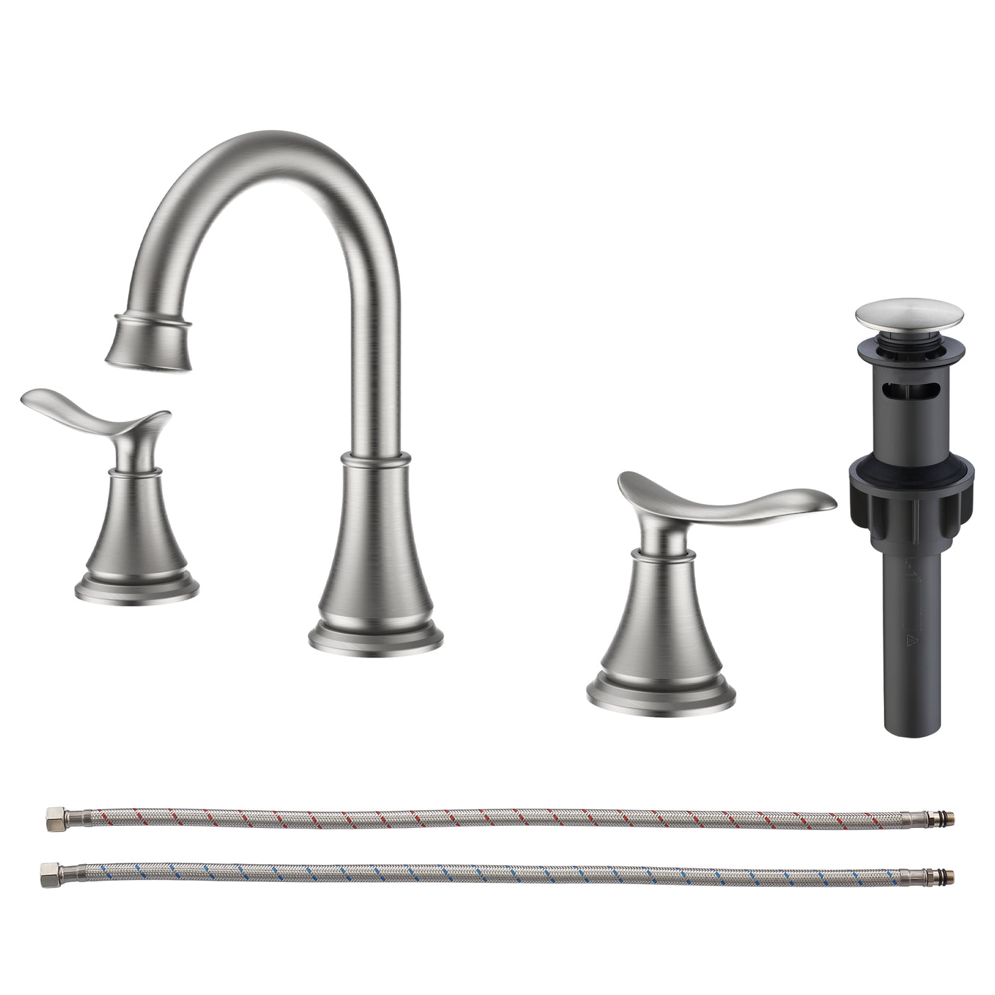 8 Inch 2-Handle Widespread Bathroom Sink Faucet Brushed Nickel