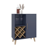 Modern Low Bar Cabinet with Open Storage