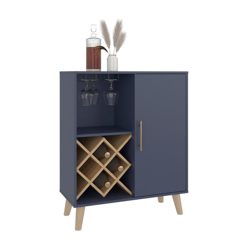 Modern Low Bar Cabinet with Open Storage