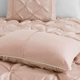 Comforter Set - Pleated Tufted - 100% Polyester - Full 7-Piece