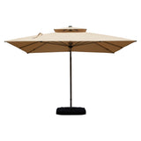 Patio Umbrella Cantilever Tilt Aluminum Beige 9 Ft 360 Rotation