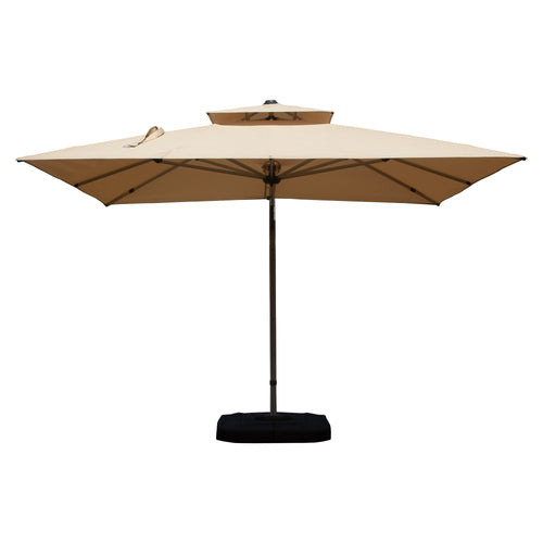 Patio Umbrella Cantilever Tilt Aluminum Beige 9 Ft 360 Rotation