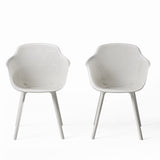 Accent Chair Minimalist White Polypropylene Diamond 24