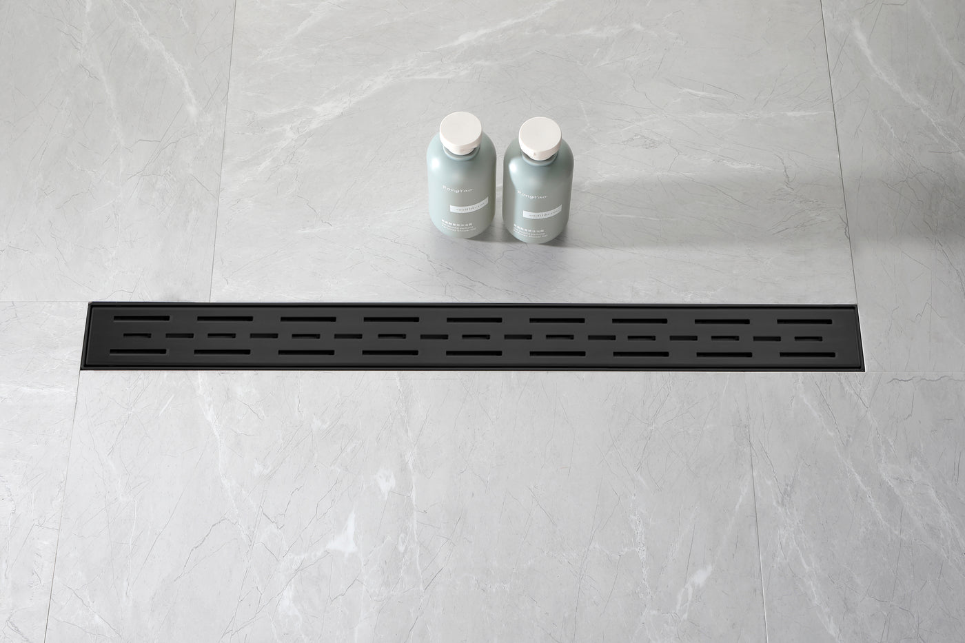 28" Linear Shower Drain 304 Stainless Steel Brick Pattern Grate