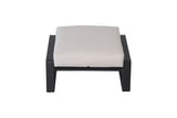 Aluminum Ottoman Beige/Brown