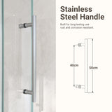 56"-60"W*72" H Frameless Single Sliding Shower Door