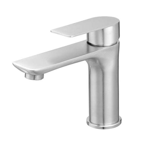 Brushed Nickel Waterfall Bathroom Sink Faucet Single Handle