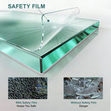 48"W× 76"H Triple Bypass Sliding Shower Door With 5/16 In. (8mm) Clear Glass