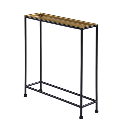 Trenton Metal Accent Side Table Brass Bronze