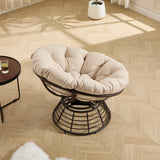 Metal Outdoor Chair Swivel Beige