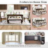 Solid Wood Dining Set Espresso