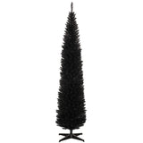 HOMCOM 8' Artificial Pencil Christmas Tree, Slim Xmas Tree with 618 Realistic Br