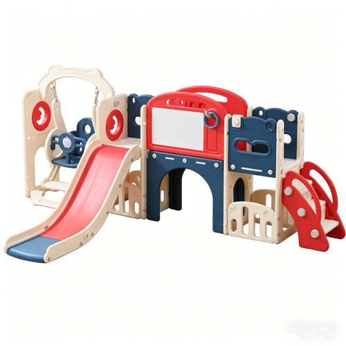 12 in 1 Toddler Outdoor Playset with Swing, Indoor Swing and Slide Set Playgroun