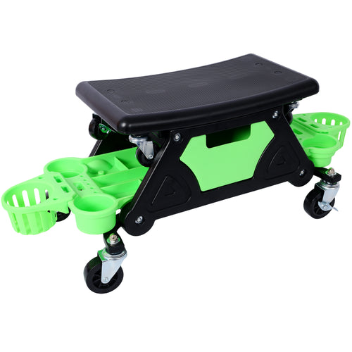 Rolling Mechanic Detailing Stool with Removable Tool Trays