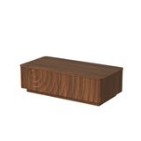Square Engineered Wood Coffee Table with Storage Walnut Brown