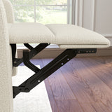 Velvet Recliner Swivel Power Beige