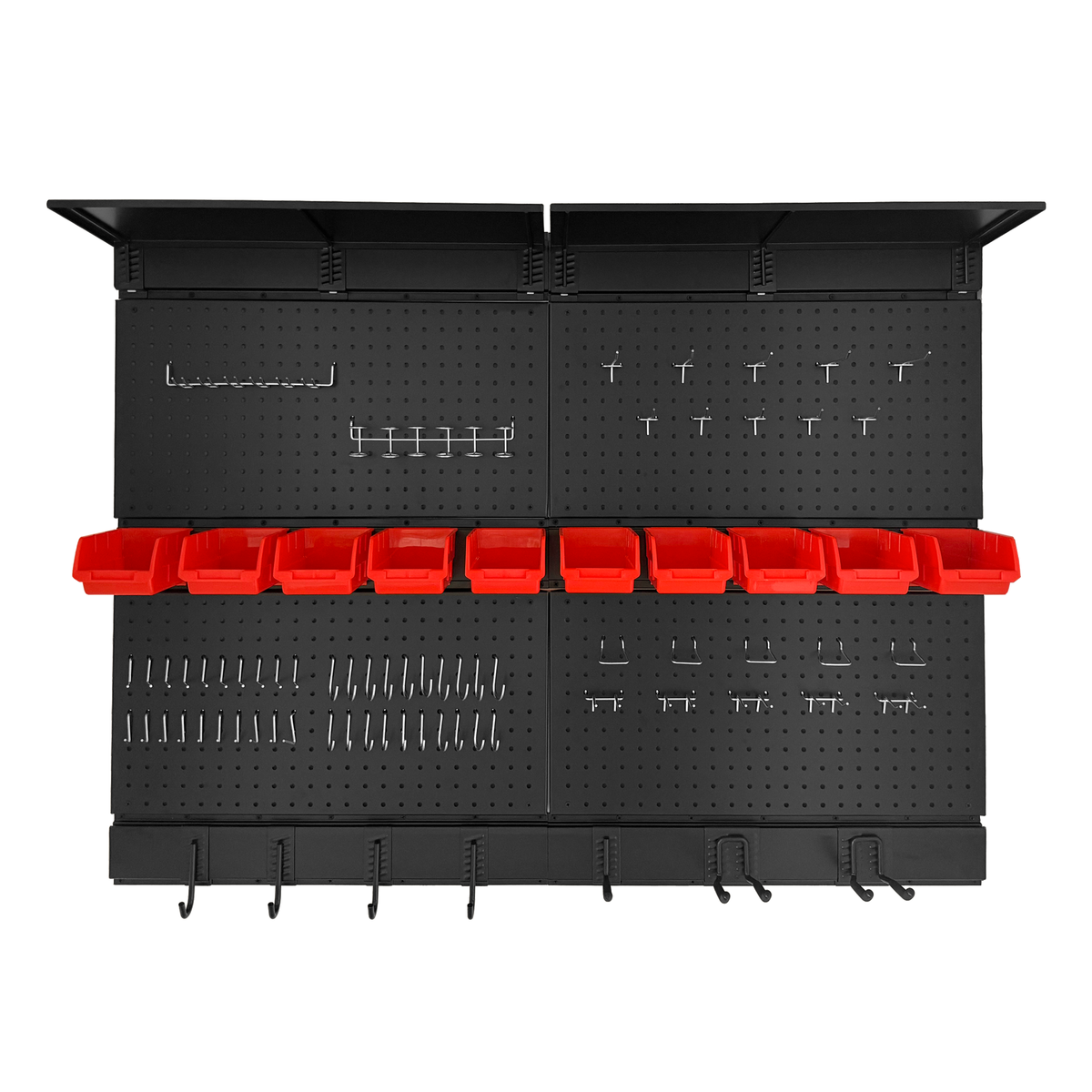 Pegboard Wall Organizer,48 x 36 inch Garage Storage Pegboard ,Metal Peg Board wi