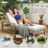 Outdoor Patio Furniture Set of 2 Acacia Wood Gray