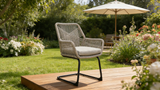 Outdoor Patio Furniture Set of 2 Metal Grey