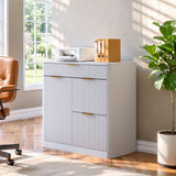 Freestanding Office File Cabinet with Built-in Tabletop Charging Station, Large