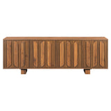 63" Farmhouse TV Stand Media Console with Storage Shelves