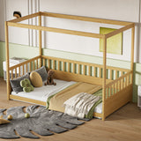 Twin Pine Canopy Bed Natural